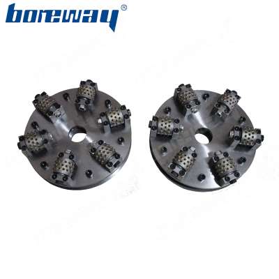 300mm Rotary Diamond Bush Hammer Tools Plate With 6 Rollers