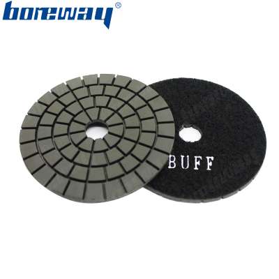 4 Inch Resin Bond Black Buffing Diamond Polishing Pads For Granite Marble