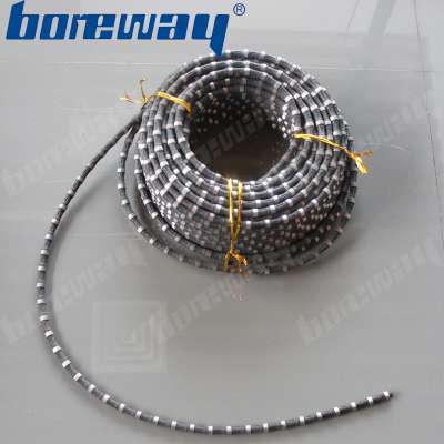 Rubber type diamond rope saw parts for cutting granite rocks with high quality and nice price